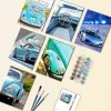 Light Blue Car mini paint by numbers
