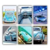 Light Blue Car mini paint by numbers
