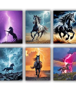 Lightning Horse Mini Paint By Numbers