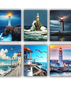 Lighthouse Greece Mini Paint By Numbers