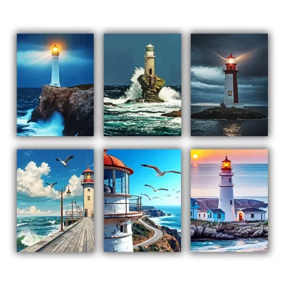 Lighthouse Greece Mini Paint By Numbers