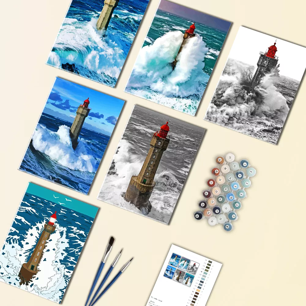 Lighthouse La Jument Mini Paint By Numbers