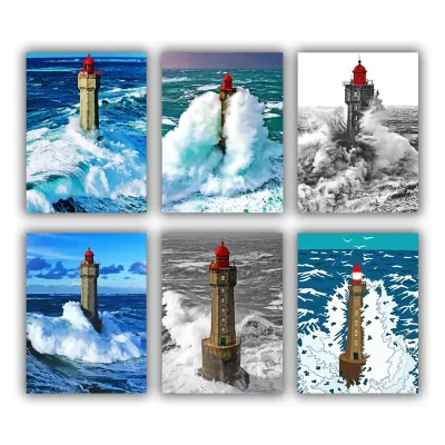 Lighthouse La Jument Mini Paint By Numbers