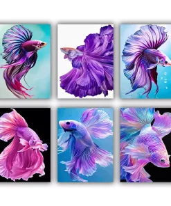 Lilac Betta Mini Paint By Numbers