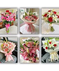 Lilies and Roses Mini Paint By Numbers