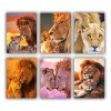 Lion and Lioness Mini Paint By Numbers