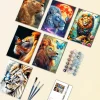 Lion and butterfly Mini Paint By Numbers