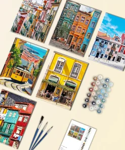 Lisbon Houses Mini Paint By Numbers