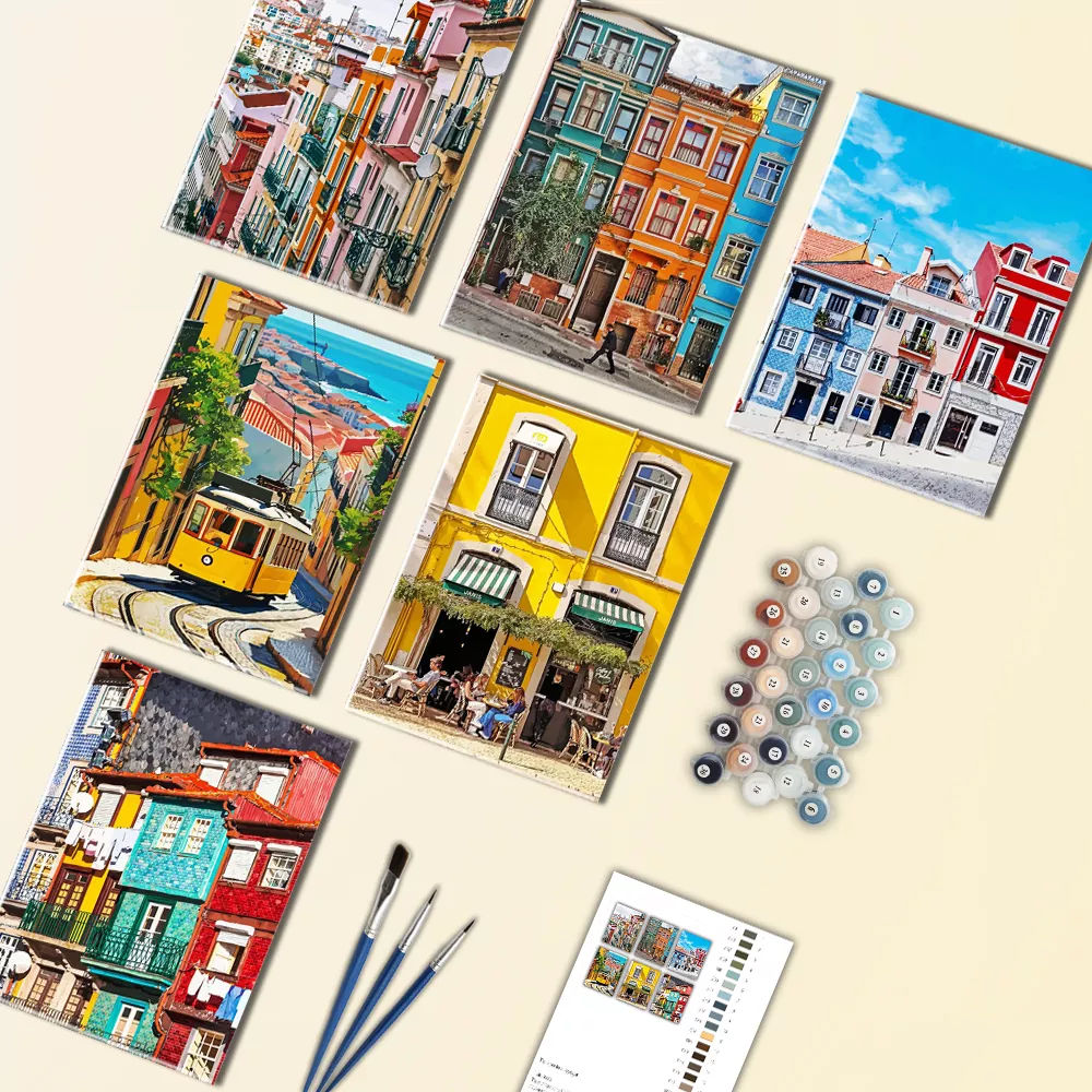 Lisbon Houses Mini Paint By Numbers Lisbon Houses Mini Paint By Numbers