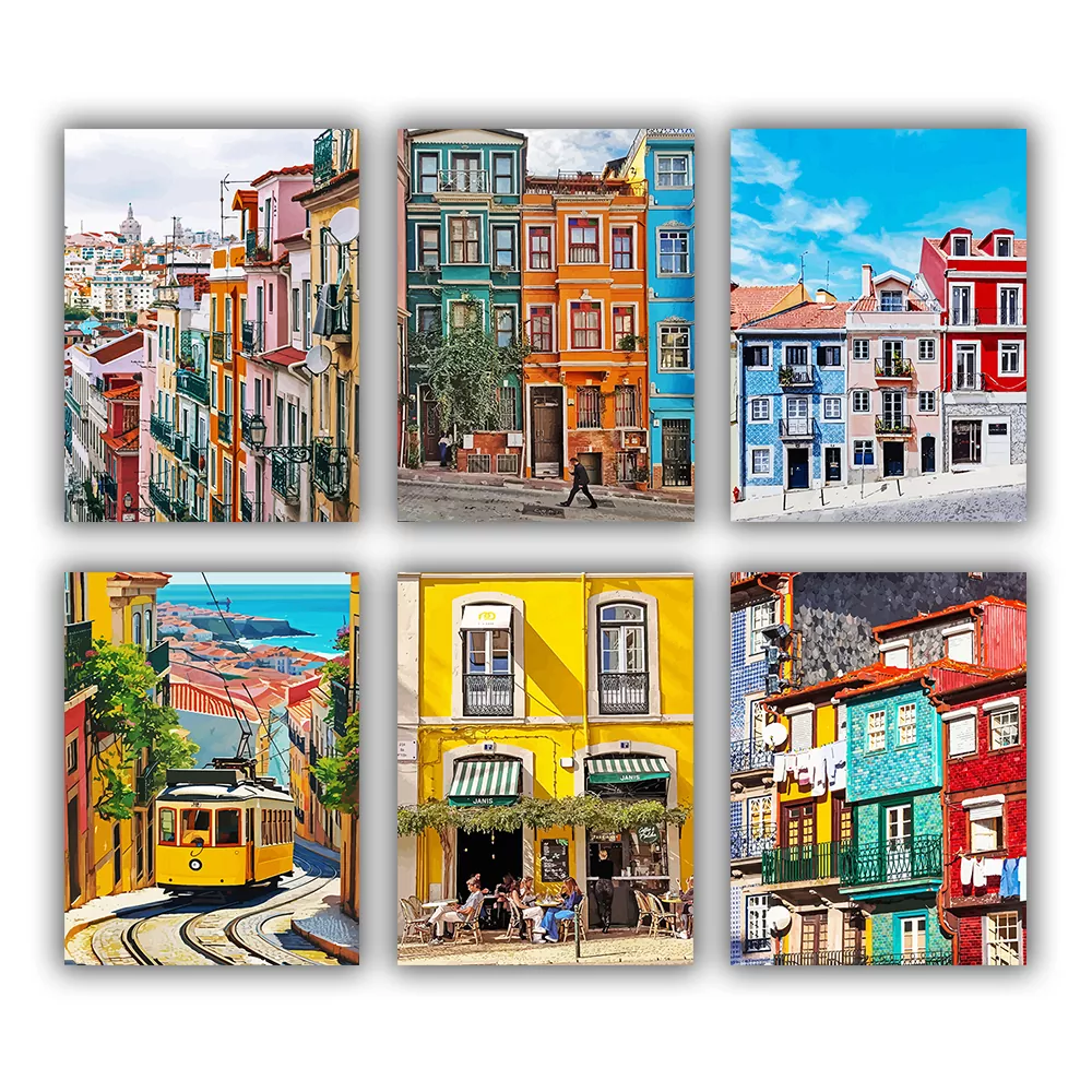 Lisbon Houses Mini Paint By Numbers Lisbon Houses Mini Paint By Numbers