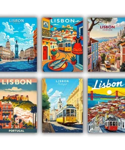 Lisbon Poster Mini Paint By Numbers