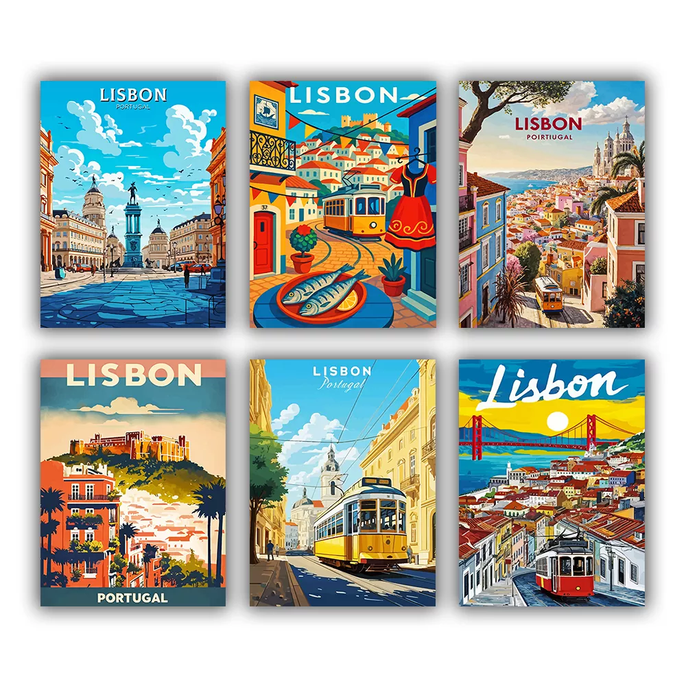 Lisbon Poster Mini Paint By Numbers Lisbon Poster Mini Paint By Numbers