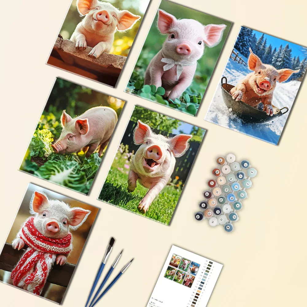 Little Boar Mini Paint By Numbers Little Boar Mini Paint By Numbers