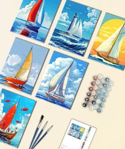 Little Cartoon Boat Mini Paint By Numbers