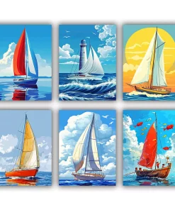 Little Cartoon Boat Mini Paint By Numbers