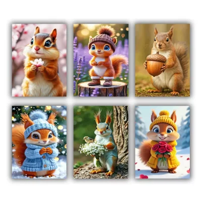 Little Chipmunk Mini Paint By Numbers