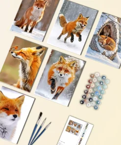 Orange Fox Mini Paint By Numbers