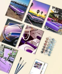 Purple Car Mini Paint By Numbers