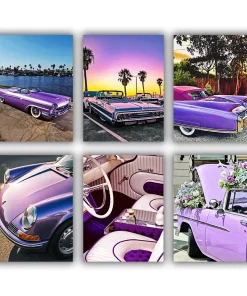 Purple Car Mini Paint By Numbers