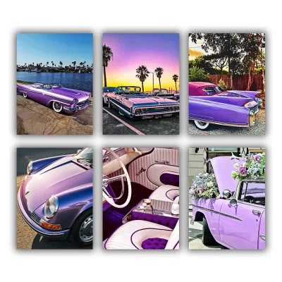 Purple Car Mini Paint By Numbers