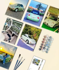 Volkswagen Beetle Convertible Mini Paint By Numbers
