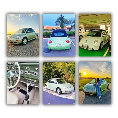 Volkswagen Beetle Convertible Mini Paint By Numbers