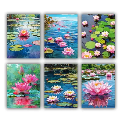 lily pond Mini Paint By Numbers