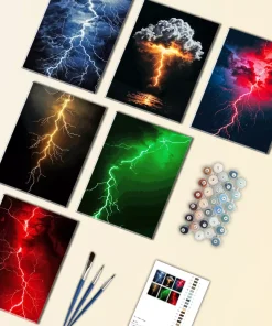 Aesthetic Lightning Mini Paint By Numbers