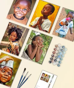 African Boy Mini Paint By Numbers