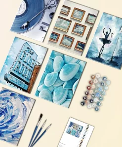 Blue Aesthetics Mini Paint By Numbers