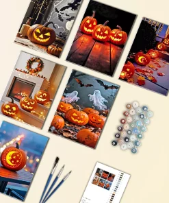 Halloween Pumpkin Mini Paint By Numbers