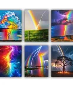 Lightning Rainbow Mini Paint By Numbers