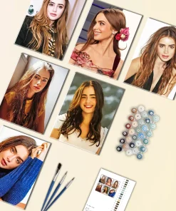 Lily Collins Mini Paint By Numbers