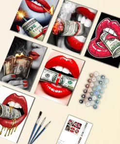 Lips Money Mini Paint By Numbers