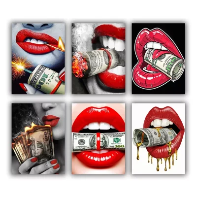 Lips Money Mini Paint By Numbers