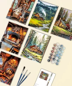 Log Cabin Mini Paint By Numbers