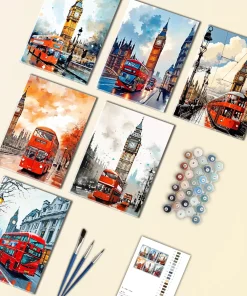 London Bus Mini Paint By Numbers