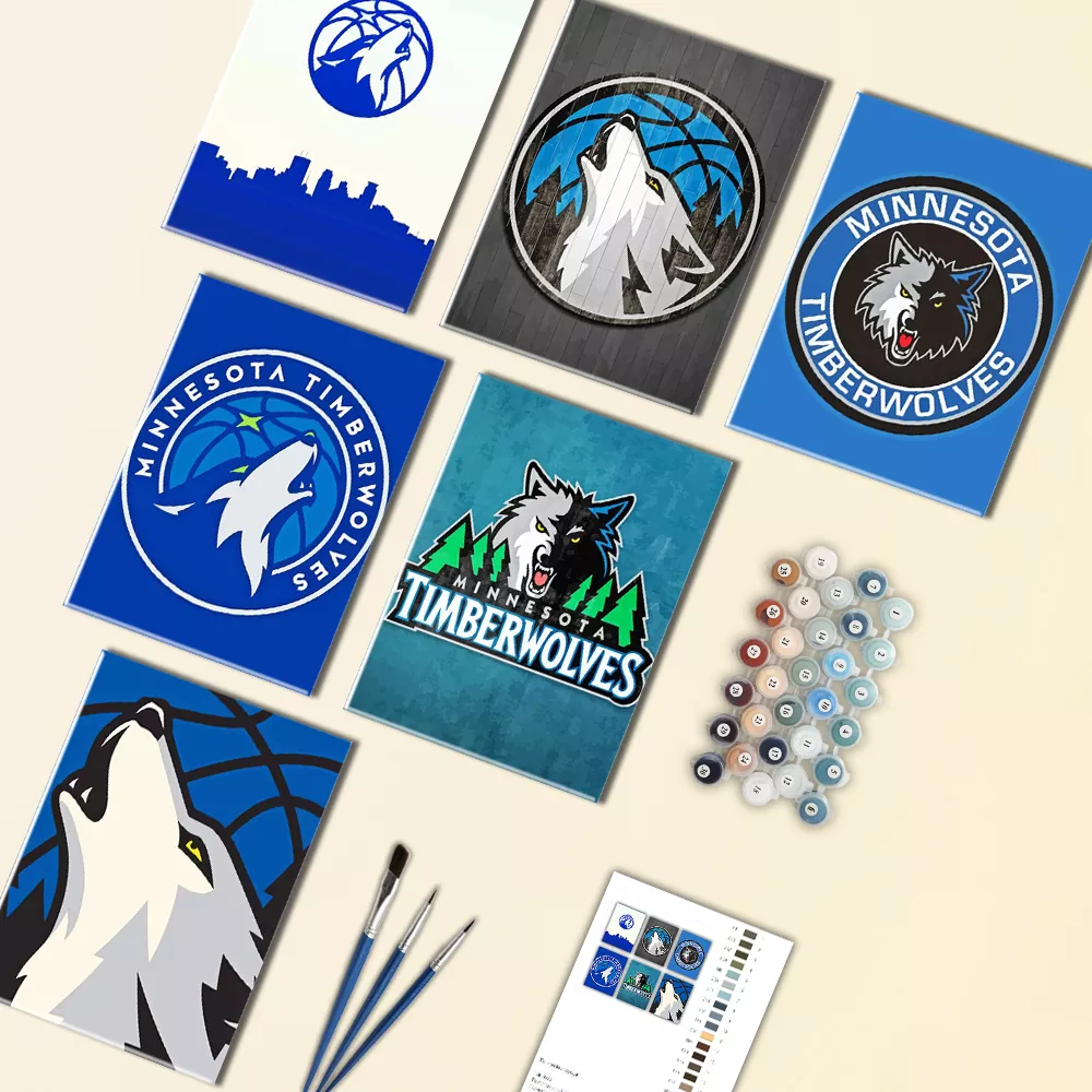 Minnesota Timberwolves Mini Paint By Numbers