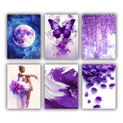 Purple Aesthetics Mini Paint By Numbers