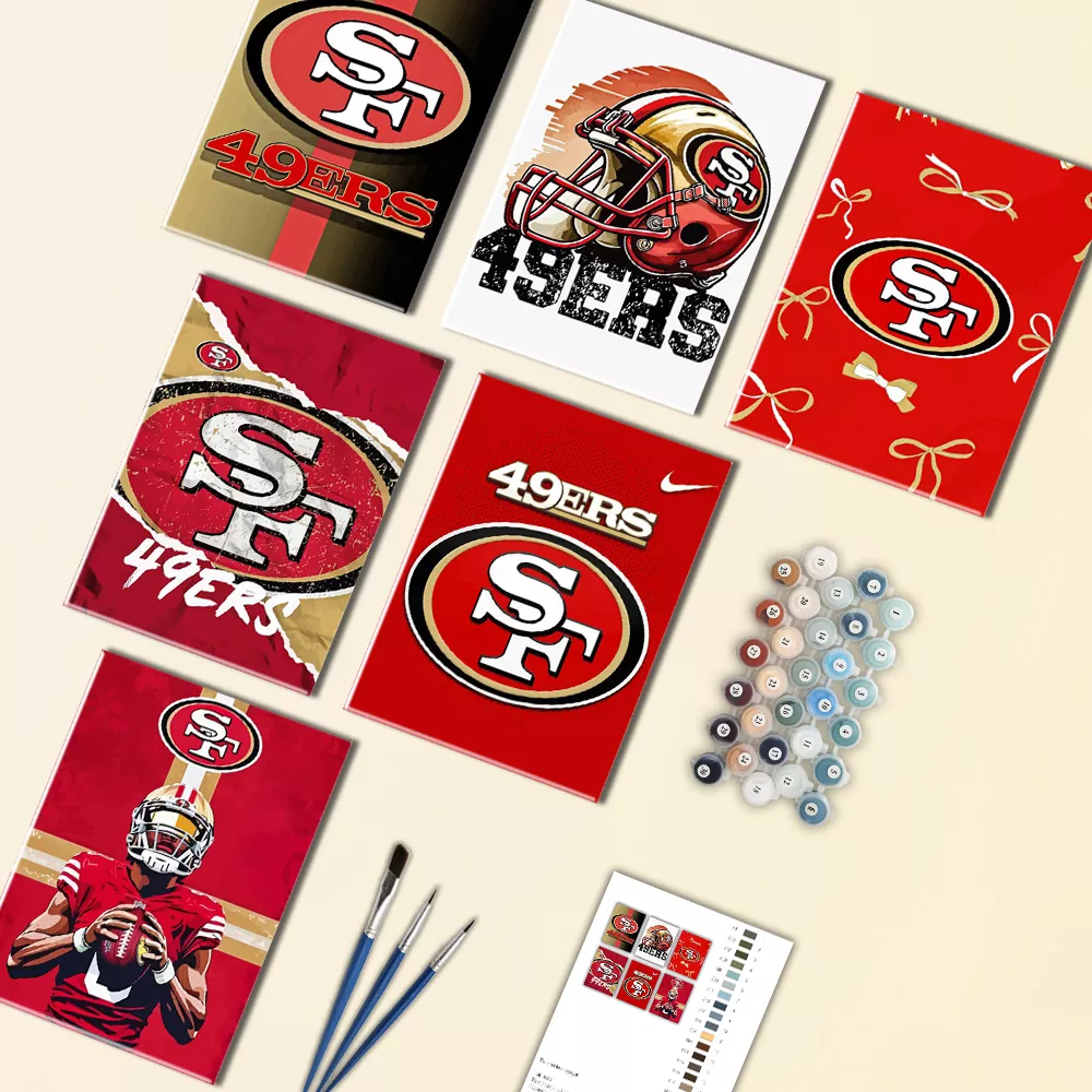 San Francisco 49ers Mini Paint By Numbers San Francisco 49ers Mini Paint By Numbers